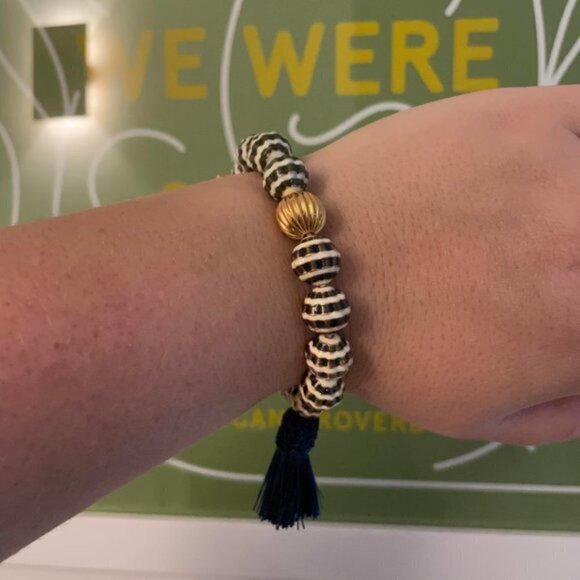 TORY BURCH Roxanne Multicolot Bead Tassel bracelet - Picture 7 of 8